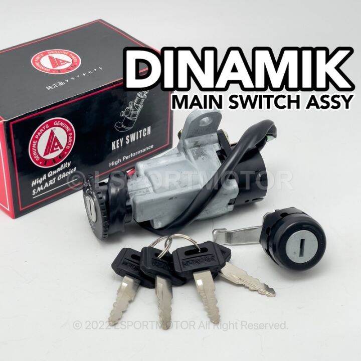 MODENAS DINAMIK 120 MAIN SWITCH ASSY (TAG) IGNITION SWITCH KEY LOCK STARTER SWITCH SEAT LOCK