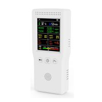 1 Piece 9 in 1 Air Quality Monitor High Precision PM2.5 PM10 HCHO TVOC CO CO2 AQI Temperature Humidity Meter (White)