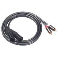 【Free-delivery】 Shajalal Trading เป็น Xlr ดูเอิ้ล Rca 5ฟุต1.5ม. สายเคเบิลตัวผู้2 Xlr เป็น2ปลั๊ก Rca อะแดปเตอร์เสียงสเตอริโอ Hifi ลำโพงไมโครโฟนสายต่อขยายสำหรับ