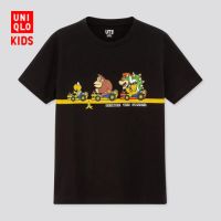 ผ้าฝ้ายแท้Uniqlo เสื้อยืดลําลองสําหรับเด็กผู้ชายผู้หญิงแขนสั้นพิมพ์ลาย Mario ( Ut ) 427752 UniqloS-3XL  Z5K7