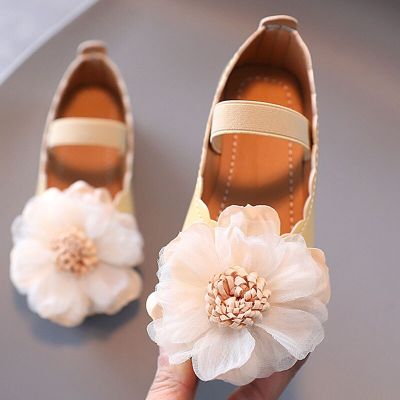 Baby Girls Princess Shoes 2022 New Fashion Soft Bottom Childrens Flats PU Leather Shoes Summer Spring Flowers Kid Shoes CSH1261