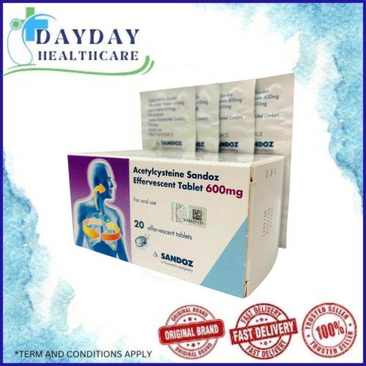 Sandoz Acetylcysteine Effervescent Tablet Mg Phlegm Tablets Tablets Box Lazada