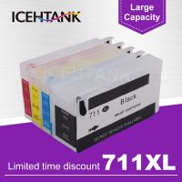 Icehtank ตลับหมึกรีฟิลสำหรับ Hp 711 711xl สำหรับเอชพี Designjet ที่ T120 24 T120 610 T520 24 T520 36 T520 610 T520เครื่องพิมพ์