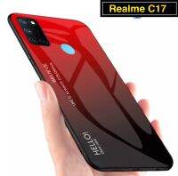 [ส่งจากไทย] Case Realme C17 เคสกระจก เคสกันกระแทก เคสเรียวมี เคสกระจกไล่สี ขอบนิ่ม เคสกระจกสองสี สินค้าใหม่