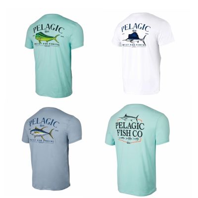 【CC】 Pelagic Fishing Shirt Short Sleeve UV Protection Sweatshirt Breathable Jersey Angling Clothing Camisa De Pesca