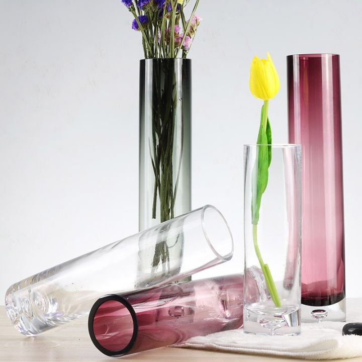 แจกันหลากดอกไม้สีทรงขวดกระจกเทอร์ทาเรียมมีฟองก้นขวดแจกันแก้วแบบโปร่งใสของตกแต่งงานแต่งงานขวด-heyuan-ในอนาคต