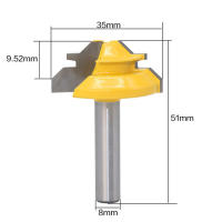1ชิ้นเราเตอร์ไม้ล็อคหักฉากบิต45องศาความกว้างสว่านงานไม้บิต8มิลลิเมตรก้านเดือยตัดใบเลื่อยไม้