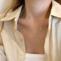 Simple Gold สี Zircon Letter H จี้สร้อยคอผู้หญิงสาวหวาน Clavicle Chain อเนกประสงค์ kpop ความงามเครื่องประดับ-ef2