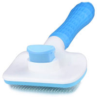 Dog Self Cleaning Slicker Brush Cat Brush with Massage Particles Removes Loose Hair Dogs Grooming Comb Promote Circulation