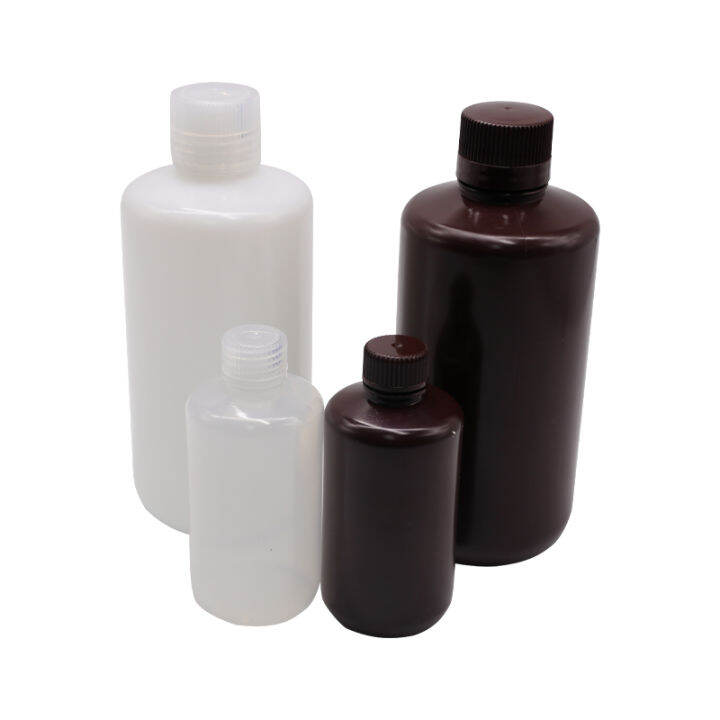 5pcs Lab HDPE Brown NarrowMouth Reagent Bottles 30601252502505001000ml Autoclaving Lab Plastic