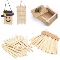 50pcs/lot Natural Wooden Ice Cream Sticks Burlywood Ice-lolly Stick Hand Craft Making DIY Ice Cream Popsicle Sticks