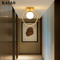 KAIAS โคมไฟทางเข้าโคมไฟเพดานทรงกลมแบบเรียบง่าย Scandinavian ทันสมัยไฟทางเดินไฟทางเดินไฟระเบียงโคมไฟและตะเกียงเช็ครูม่านครีเอทีฟ