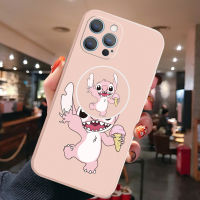 สำหรับ OPPO Reno6 Z 5G Reno 5 Pro 4 4G 3 Reno2 Z F เคสโทรศัพท์ Happy Smile ไอศกรีมตะเข็บคู่กรอบสี่เหลี่ยมฝาครอบขอบพร้อมขาตั้งปลั๊กแหวนที่วางโทรศัพท์