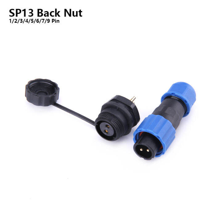 ZBLZGP Weipu Round Connector For Aviation Cable SP13 Series Waterproof IP68 Housing Installation Plug (2Pin Set, Panel Mounting - Male And Female