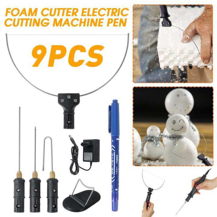 9PCS 18W Electric Styrofoam Cutter Pen DIY Handle Foam Electric Cutting Machine Kit Foam Cutting