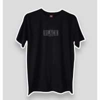 [S-5XL]BLACK เสื้อยืดคอกลม Cotton100%(S-L)