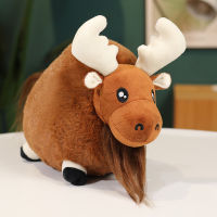 ใหม่สมจริง Moose ของเล่นตุ๊กตาน่ารัก plushies นุ่มยัดไส้สัตว์กวางเรนเดียตุ๊กตาตกแต่งคริสต์มาสเด็กวันเกิด ~