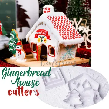 3pcs Gingerbread House Cookie Mold Set 3D Stainless Steel Mini Christmas  House Cookie Mold Christmas Holiday DIY Baking Tools Cookie Cutting Mold  Baki