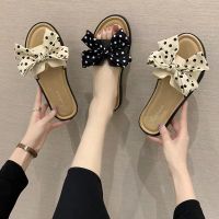 new 2022 ms bowknot slippers to outside summer fashion sandals flat a word