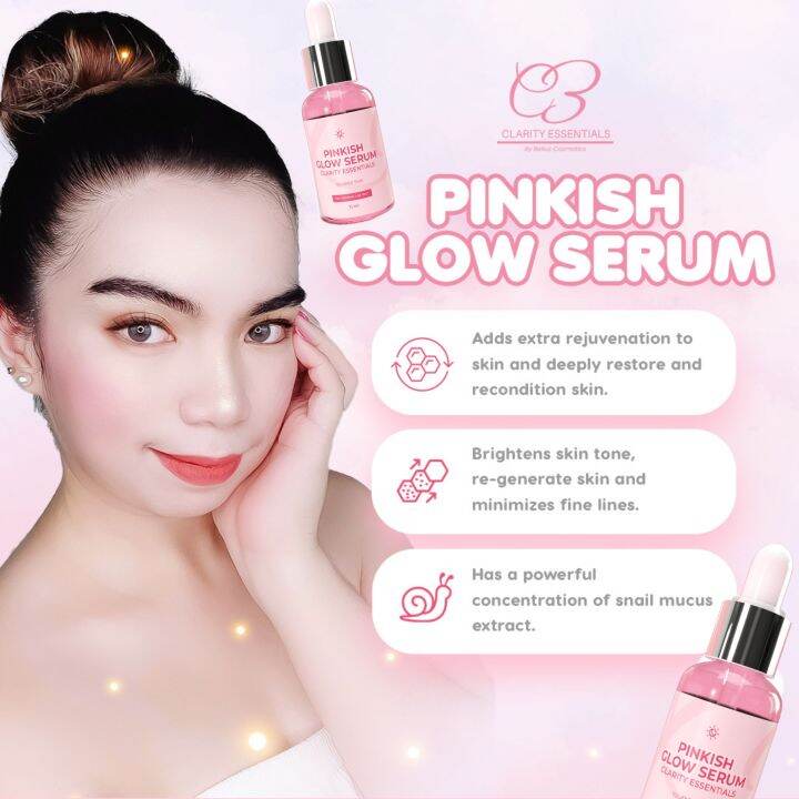 Pinkish Glow Serum | Glass Skin Serum | Clarity Essentials | Lazada PH