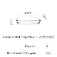 1l 1.5l 2l 3l Rectangle Oval Glass Oven Bakeware Non-stick Baking Pan Grilled Chicken Potatoes Lasagna Pan Kitchen Baking Tool