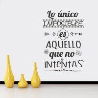 สติ๊กเกอร์ติดผนังคำคมภาษาสเปน Lo Único Imposible Es Aquello Que No Intentas ไวนิลตกแต่งชีวิตที่มีการเคลื่อนไหวห้องเด็ก