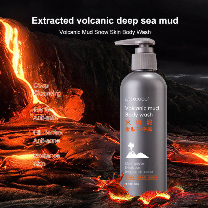 Volcano Mud Body Wash 220ml Deep cleansing, degreasing, exfoliating