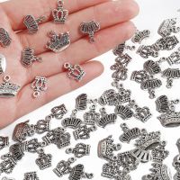 Charms Crown Multi Size Antique Silver Color Plated Pendants Making DIY Handmade Jewelry Making