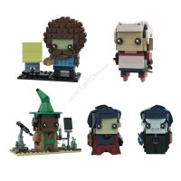 MOC ตัวเลขการ์ตูนอะนิเมะคลาสสิก Bob Ross,ฮ็อกกี้น้ำแข็ง,Aurora Sinistra,Quirinus Quirell บล็อกตัวต่อ Brickheadz ของขวัญของเล่น