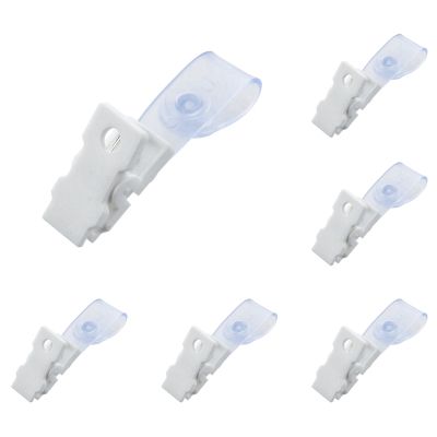 120 Pcs Plastic ID Card Name Tag Holder Badge Strap Clip White Clear