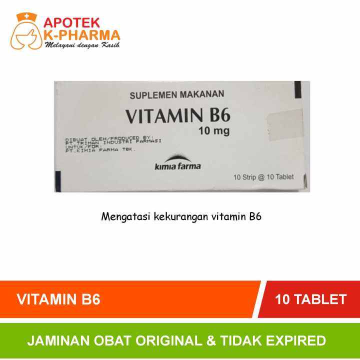 Vitamin B6 Strip Isi 10 Tablet Obat Original Kimia Farma Lazada Indonesia