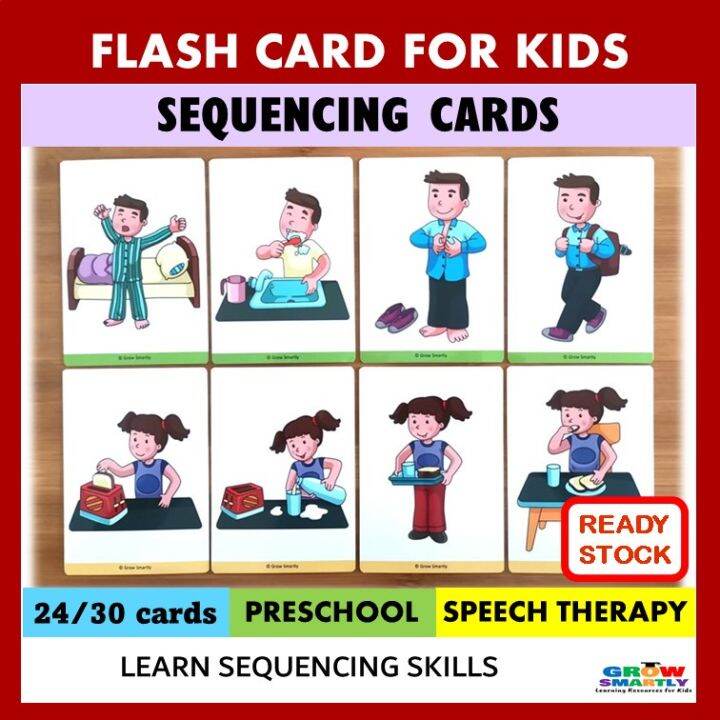 Sequencing Cards Speech Therapy Speech Delay Autism Education Flash