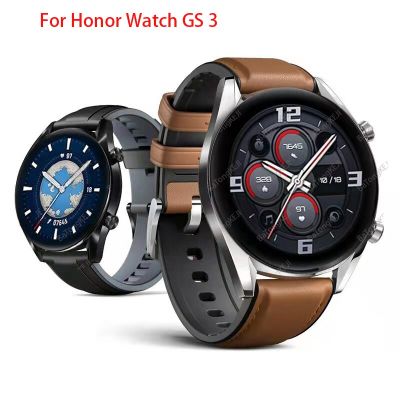 [ร้อน] สายหนังแท้สายนาฬิกาข้อมือ22มม. สำหรับ Huawei GT 2 GT2 Pro Sport สายสำรองสำหรับนาฬิกาเกียรติยศ GS 3 /Gs Pro/ Magic 1 2 46มม.