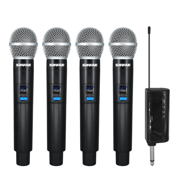 Professional Microphone Wireless 4 Channels Handheld Dynamic Karaoke
