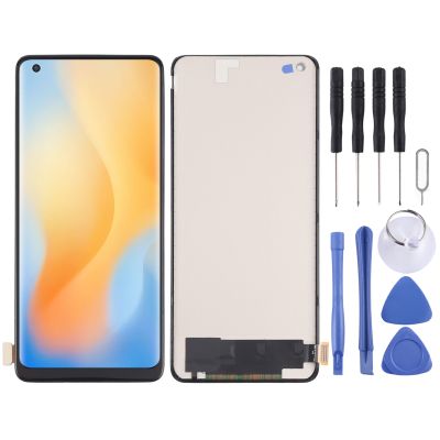 หน้าจอ LCD วัสดุ TFT และชุดประกอบ Digitizer เต็มรูปแบบ (ไม่รองรับการระบุลายนิ้วมือ) สำหรับ V2005A Vivo X50 Pro