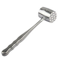 Double Sided Kitchen Meat Utensil Stainless Steel Knocking Meat Hammer Pork Chops Steak Tender Meat Muscle Beat Hammer