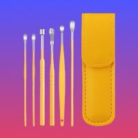 6 Pcs Ear Pick Earwax Removal Kit Cleansing Tool Set Curette Cleaner 360° Spiral Design Canal Cleaner Stainless Steel