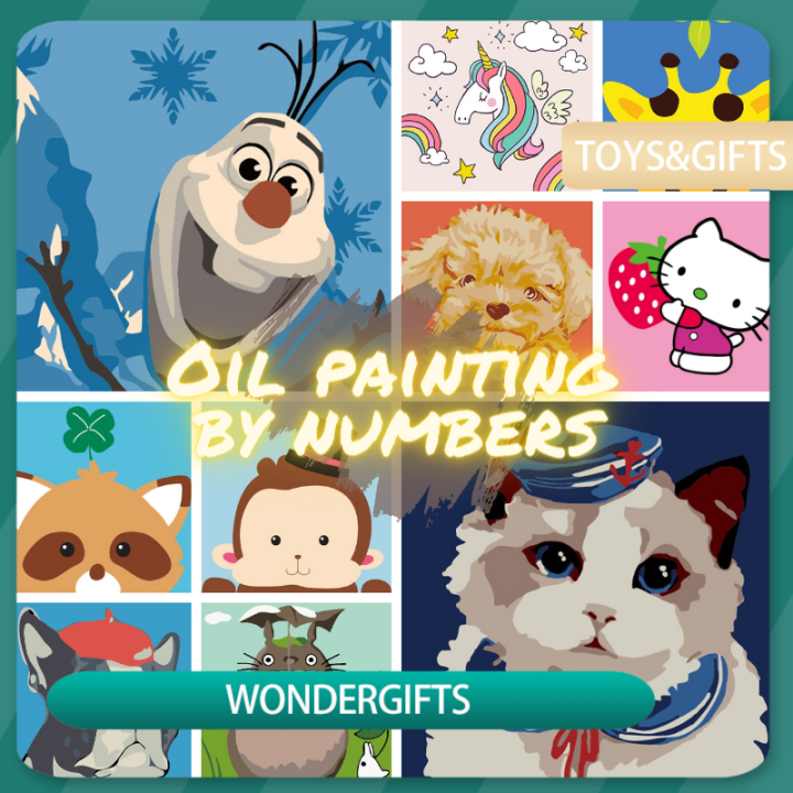Oil Painting By Numbers Set for Kids Family Bonding Activity Children