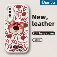 เคส Dienya เคสสำหรับ Huawei P30 Lite Nova 4e Pro P20 P30 Pro ลายหมีสตรอเบอร์รี่เคสใส่โทรศัพท์หนังดีไซน์ใหม่ซิลิโคนนิ่มป้องกันการตกพร้อมเคสป้องกันกล้องเลนส์คลุมทั้งหมด