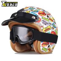 Kids Helmet Cute Gift For Boy Girl Children Helmet Breathable Four Seasons Motorcycle Helmet ABS Material DOT Safety Protection