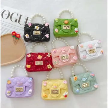 Korean Kids Purses and Handbags Mini Crossbody Cute Girls Pearl Hand Bags  Tote Little Girl Small Coin Pouch Party Purse Gift