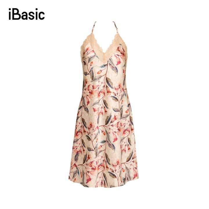 Đầm ngủ nữ satin iBasic SW054 | Lazada.vn