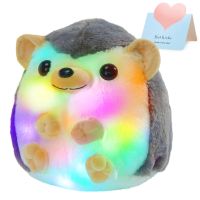 Glow Guards Cute Hedgehog Plush Toy Led Luminous Childrens Throw Pillow Cotton Filled High Quality Soft Cushion For Kids Gift