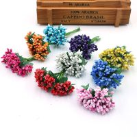 12PCS stamens handmade artificial flowers cheap wedding decoration diy wreath needlework gift box scrapbook fake flower / Christ