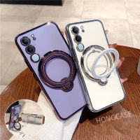 เคสสำหรับ Vivo V29 5G VivoV29 V 29 2023เคสชุบเคลือบผิวด้วยไฟฟ้าเคสโทรศัพท์ขายึดแหวนนิ้วหมุนได้หลายฟังก์ชัน