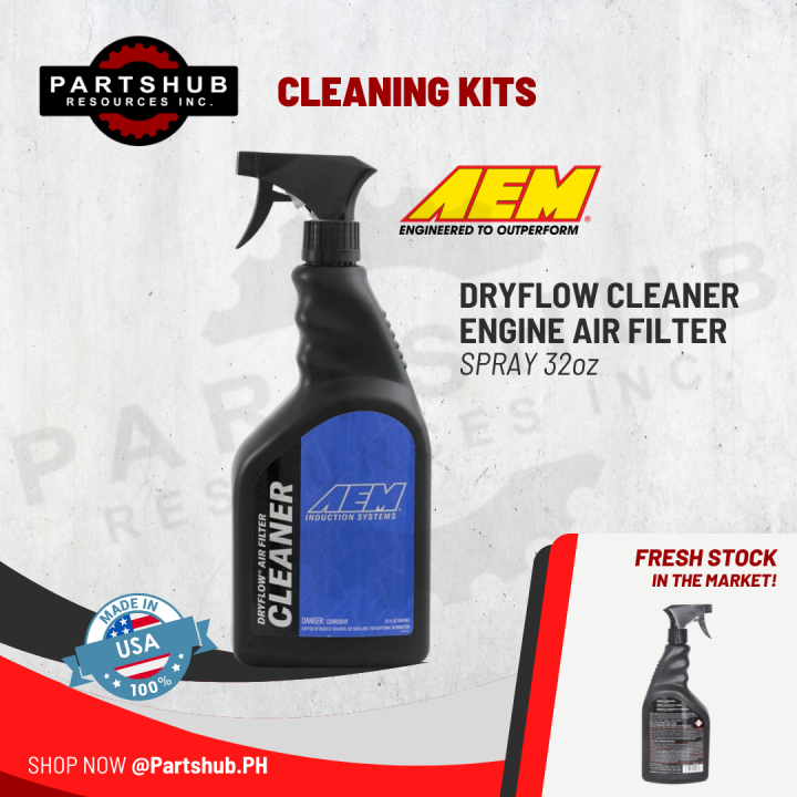 AEM CLEANING KIT 11000 DRYFLOW AIR FILTER CLEANER SPRAY, 32oz Lazada PH