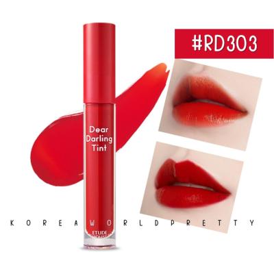 Etude Dear Darling Water Gel Tint 4.5g #RD303 (Chilly Red) ลิปทินท์เนื้อเจล ที่ผสานไปด้วยสารสกัดจากผลไม้ ให้ความชุ่มชื้นและสีที่ชัดติดทน