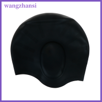 Wangzhansi ซิลิโคนกันน้ำหมวกว่ายน้ำดำน้ำผมยาวป้องกันหูถ้วยหมวกว่ายน้ำ