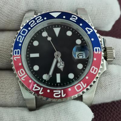 40Mm Watch Accessories Modified GMT Pearl 3804 Automatic Movement 316L Stainless Steel Sapphire Ceramic Luminous Needle