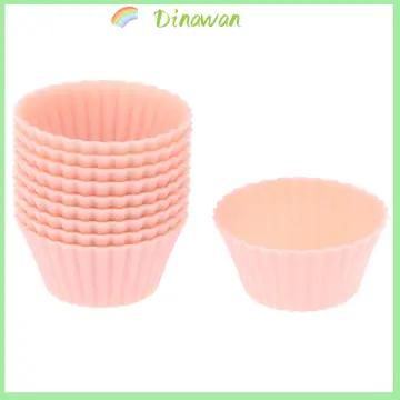 10PCS Non-Stick Baking Cups Silicone Cupcake Kitchen Baking Mold